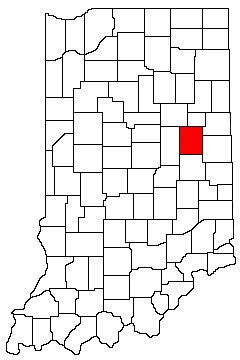 Delaware County Indiana Location Map
