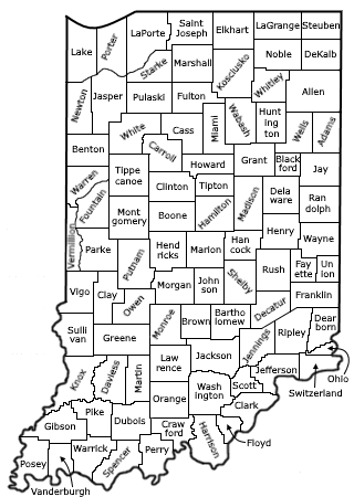 indiana county map