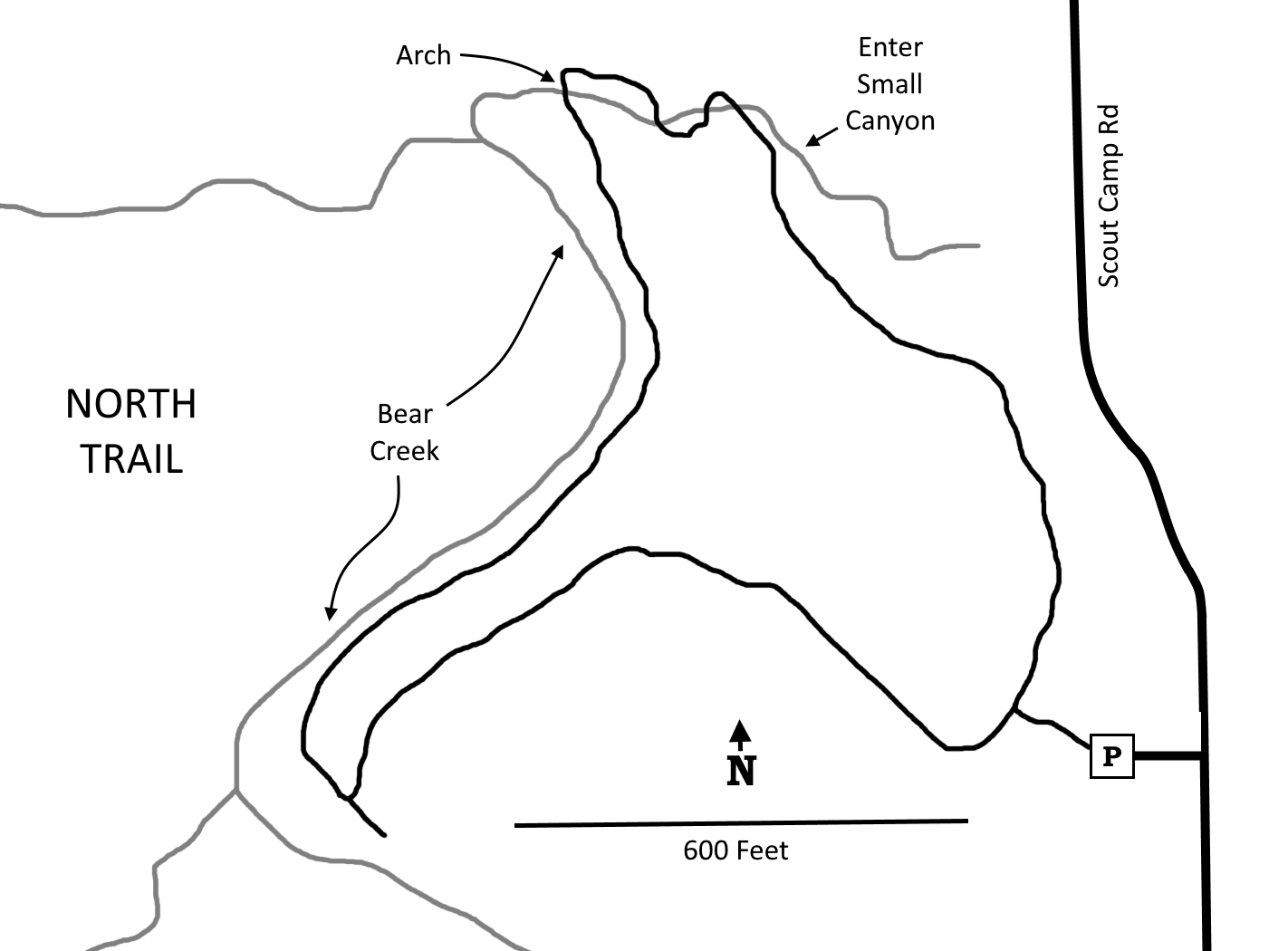 Portland Arch North Trail map